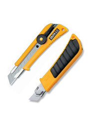 Olfa L-2 Heavy Duty Cutter with Rubber Grip, Black/Yellow