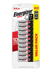 Energizer AA Batteries Max Alkaline Batteries, 20-Piece, Multicolour