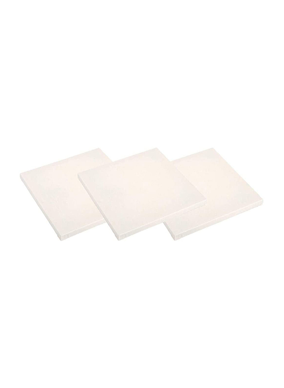 Art Canvas Set, 3-Piece, 30 x 30cm, White