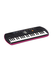 Casio SA-78 Mini Keyboard, 44 Keys with AD-E95100 Adapter, Black/Pink