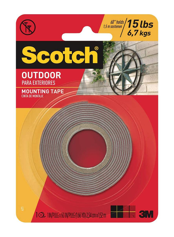3M Scotch 411P Permanent Mounting Tape, White