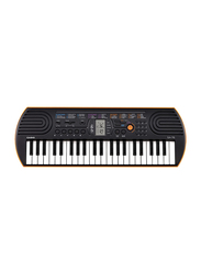 Casio SA-76 Keyboard, 44 Key Mini, Black/Orange