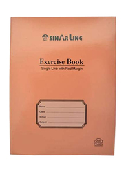 Sinarline Single Line with Red Margin Exercise Book Set, 5 x 50 Sheets
