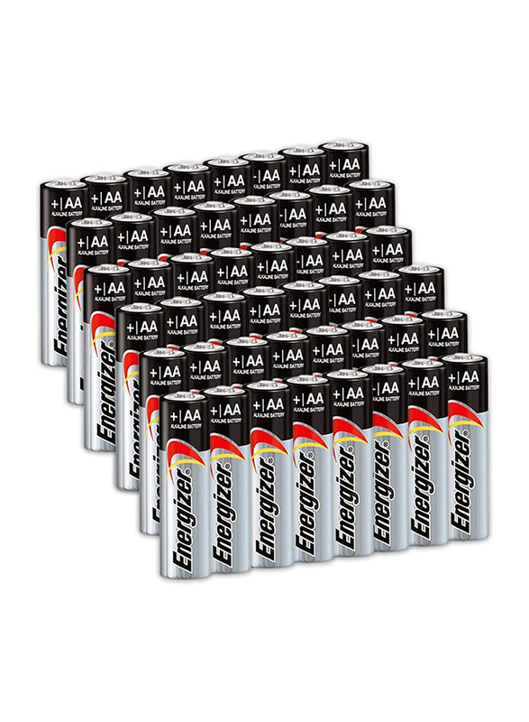 Energizer AA Batteries, 48 Pieces, Silver/Black