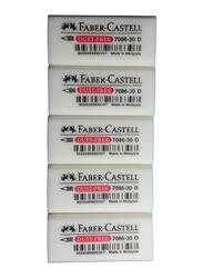 Faber-Castell 5-Piece Excellent Dust Free Pencil Erase Set, White