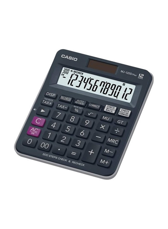 Casio MJ-120D Plus 12 Digits Check Calculator, Black