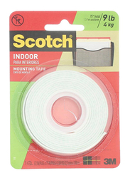Scotch Indoor Mounting Tape Set, 0.5 x 75inch, 4-Pieces, White