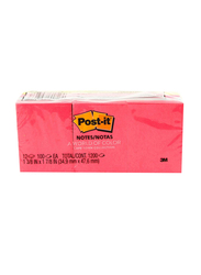 3M Post-it 653AN Neon Colour Sticky Notes, 34.9 x 47.6mm, 12 x 100 Sheets, Multicolour
