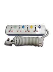 Veto 4-Way Universal Power Extension Cord, White