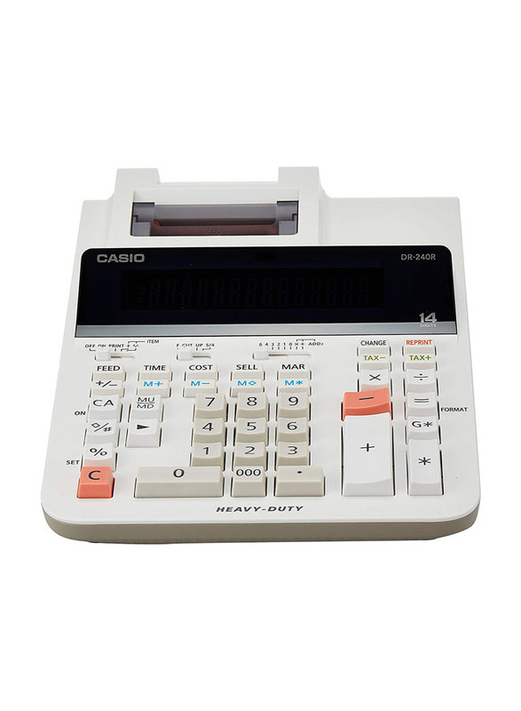 

Casio DR-240R 14-Digit Printing Calculator, White