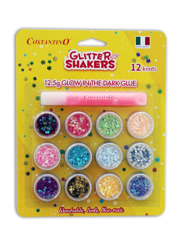 

Constantino Glitter Shakers with Glue Set, 13 Pieces, Multicolour
