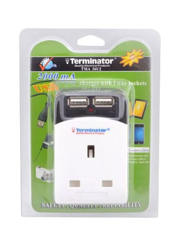 

Terminator 3-Way Multi Adapter Socket, TMA 36U2, White