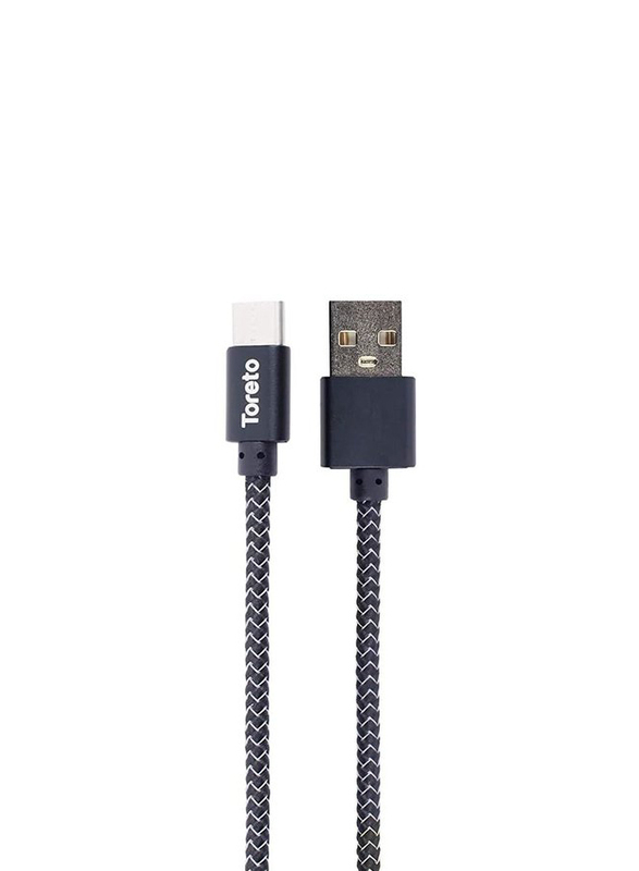 

Toreto 1-Meter Pill-3 USB Type-C Cable, Fast Charging USB Type A Male to USB Type-C for Smartphones, Black