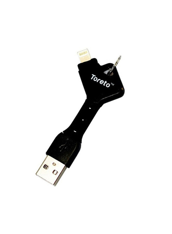

Toreto Pocket iOS Data Lightning Cable, USB Type A Male to Lightning for Apple Devices, TUC-511, Black