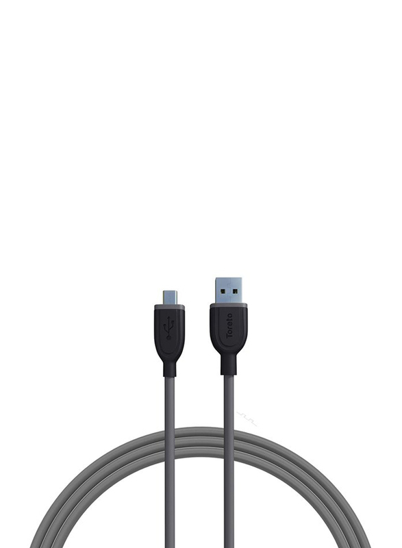 

Toreto 1.2-Meter Armour-2 Micro B USB Data Cable, USB Type A Male to Micro B USB for Smartphones, TOR-842, Grey