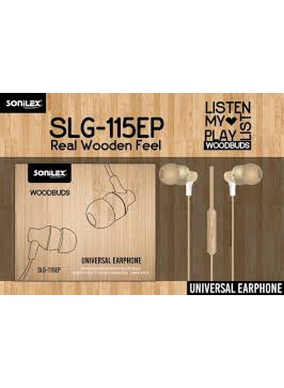 

Sonilex 3.5 mm Jack In-Ear Earphone, SLG-115EP, Beige