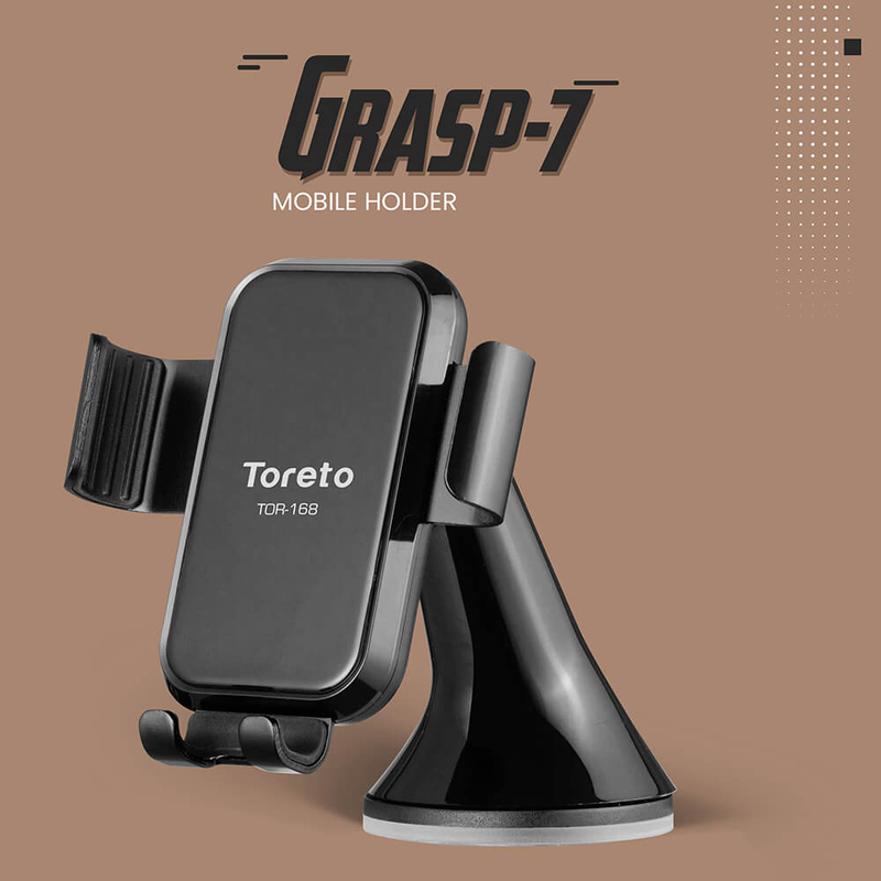 Toreto Grasp-7 Car Mobile Holder, TOR-168, Black