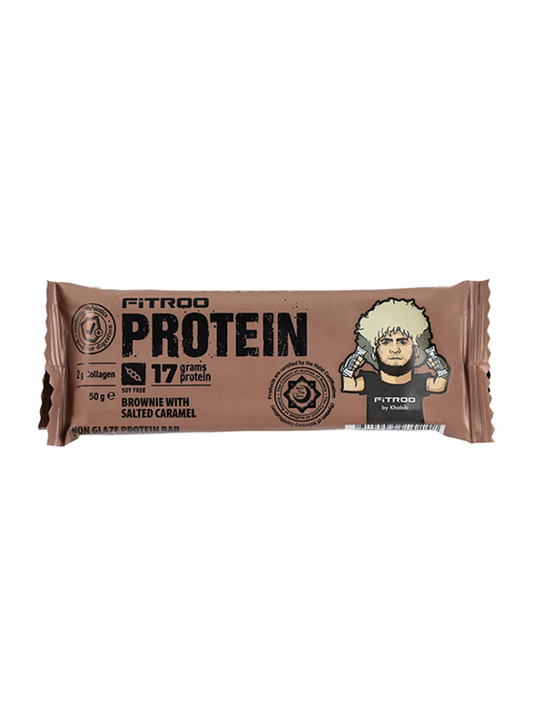 

Fitroo Non Glazed Protein Bar Brownie with Salted Caramel, 50g