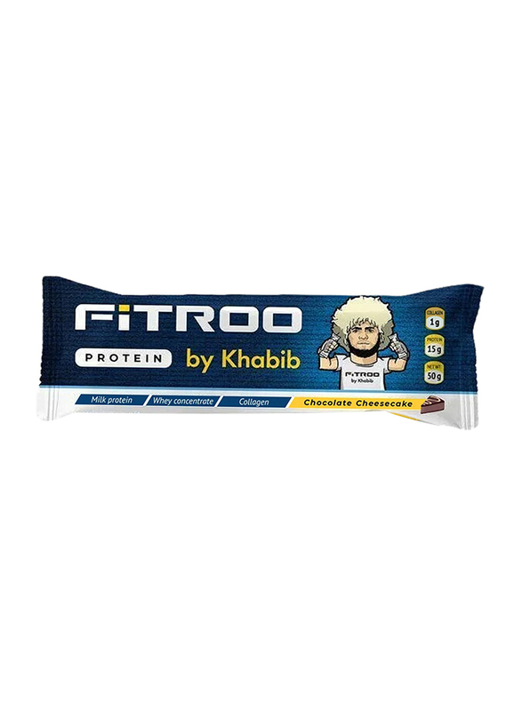 

Fitroo Premium Glazed Chocolate Cheesecake Protein Bar, 50g