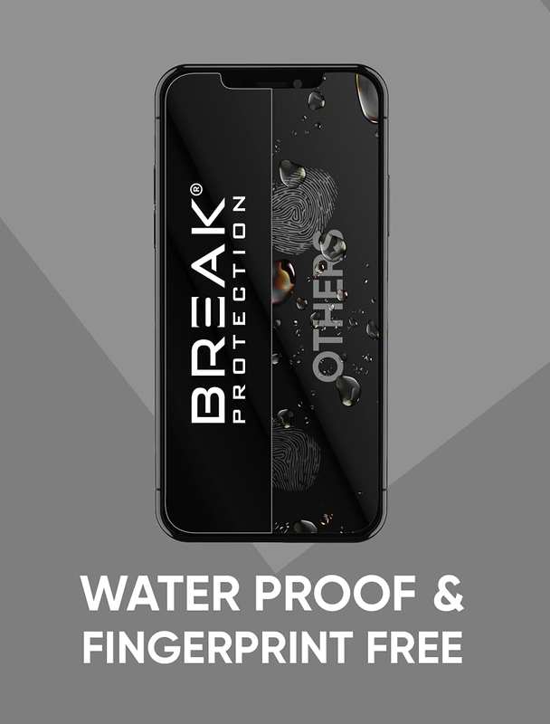 Break Protection Apple iPhone X Unbreakable 360° Front Back & Side Tempered Glass Screen Protection, Red/Clear