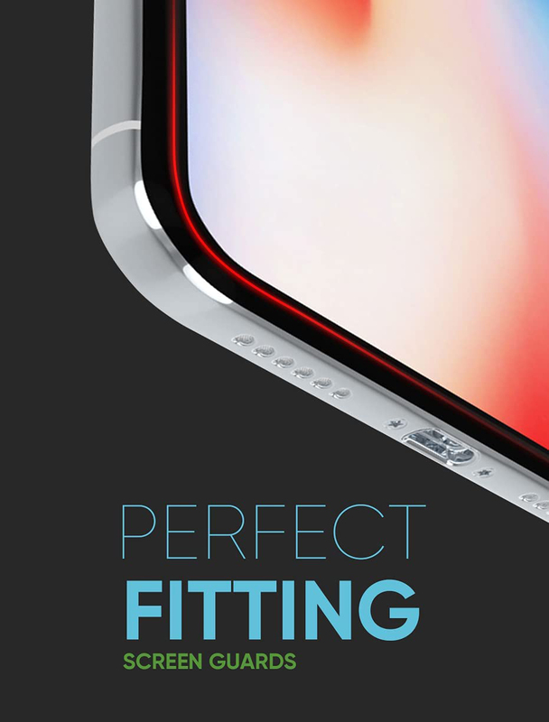 Break Protection Apple iPhone X Unbreakable 360° Front Back & Side Tempered Glass Screen Protection, Red/Clear