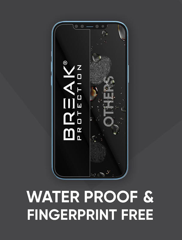 Break Protection Apple iPhone 12 Pro Max Unbreakable 360° Front Back & Side Tempered Glass Screen Protection, Red/Clear