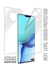 Break Protection Huawei Mate 40 Pro Unbreakable 360° Front Back & Side Tempered Glass Screen Protection, Clear/Black