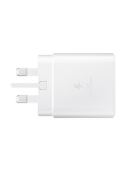 Samsung TA845XWEGAE Travel Wall Charger, 45W 3 Pin with USB Type-C to Type-C Cable, White