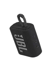 JBL Go 3 Waterproof Portable Bluetooth Speaker, Black