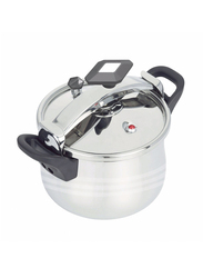 Dessini 6L Stainless Steel Round High Quality Pressure Cooker with Lid, AKA760, Silver