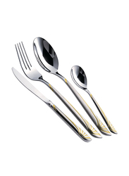 Dessini 135-Piece High Quality Stainless Steel Cutlery Set, Silver/Gold