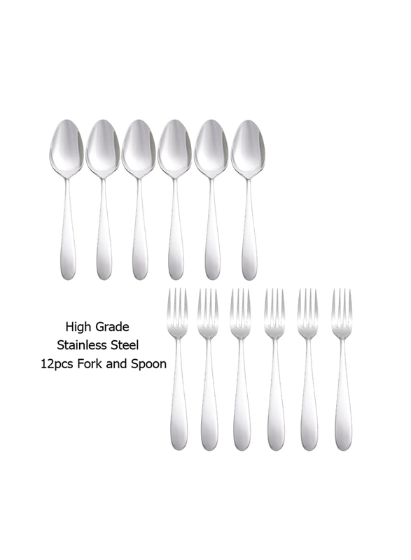 

Unbranded 12-Piece Stainless Steel Cutlery Set, Silver