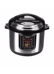 Dessini 12L Stainless Steel Round Electric Pressure Cooker with Lid, AKA771, Silver/Black