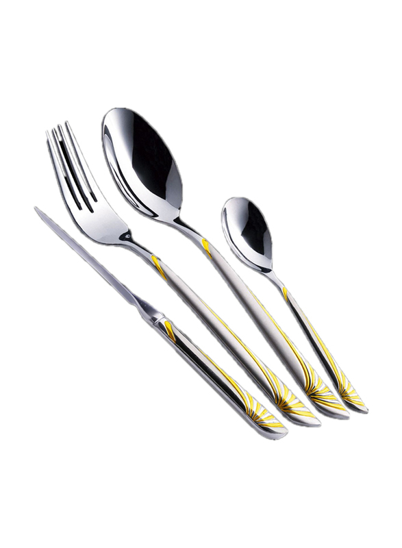 

39-Piece High Quality Stainless Steel Cutlery Set, Silver/Gold