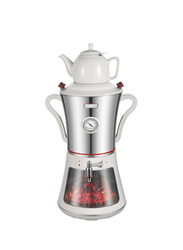 Dessini 3.2L Electric Samovar for Coffee & Tea, 2300W, White/Silver