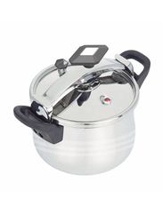 Dessini 9L Stainless Steel Round High Quality Pressure Cooker with Lid, AKA761, Silver