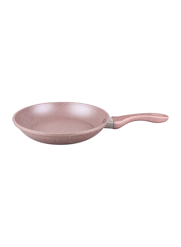 26cm Aluminium Granite Coating Round Fry Pan, Pink