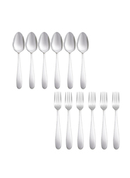 Dessini 12-Piece Stainless Steel Cutlery Set, Silver