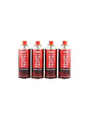 Portable Stove Butane and Propane Gas, 4 x 400ml, Red