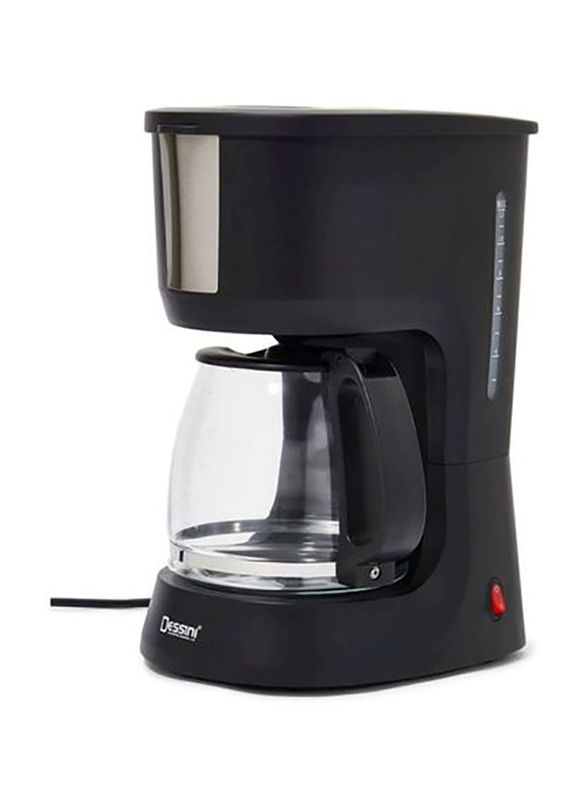 Dessini 1.5L Electric Coffee Maker, 1000W, 888, Black/Silver/Clear