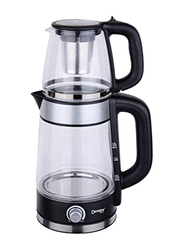 Dessini 2L Electric Glass Tea Maker with Tea Pot, 2200W, 7007, Black