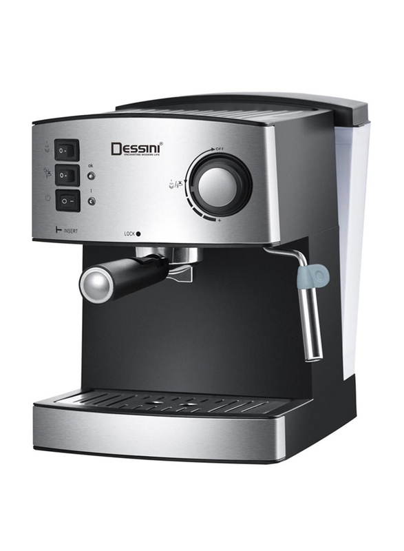 

Dessini Super Automatic 15 Bar Powder Espresso Machine, 850W, DEM444, Black/Silver