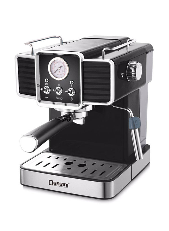 Dessini 1.5L High Quality Automatic 15 Bars Espresso Machine, 1350W, AKA816, Black/Silver