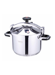 Dessini 15L Stainless Steel Round High Quality Pressure Cooker with Lid, AKA766, Silver
