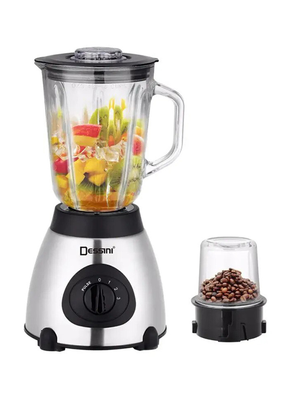 

Dessini 2 In 1 Stainless Steel Blender, Silver/Black