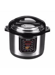 Dessini 10L Stainless Steel Round Electric Pressure Cooker with Lid, AKA770, Silver/Black