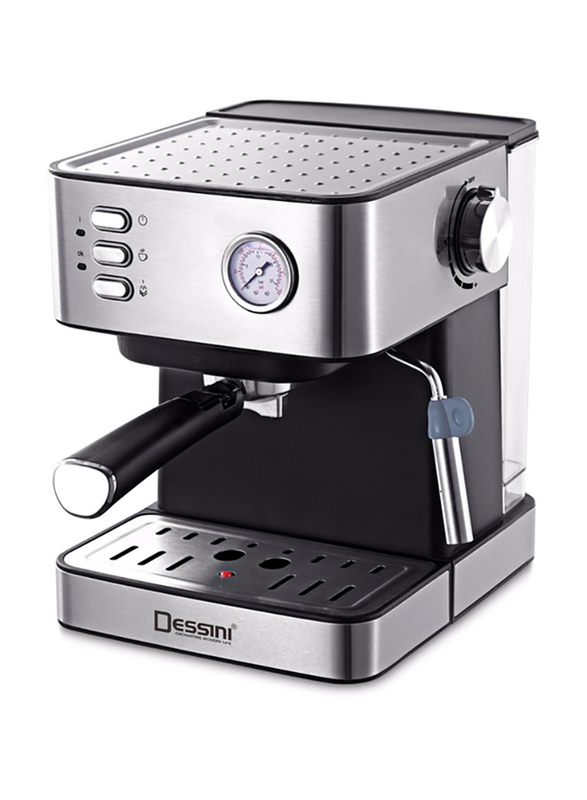 Dessini High Quality Automatic Espresso Machine, 15 Bars, 850W, Silver/Black
