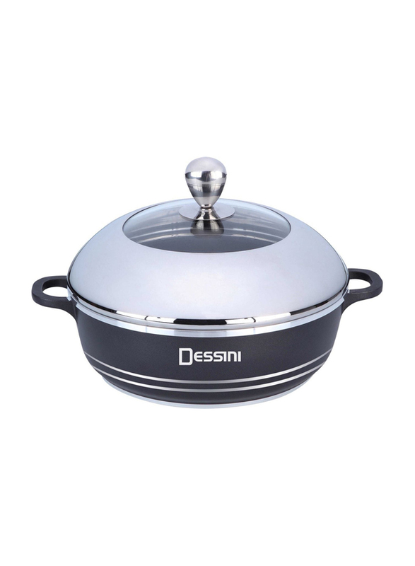 

Dessini 36cm Non Stick Shallow Round Casserole Cooking Pot, AKA790, Blue