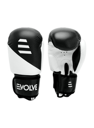Evolve 10-oz Kick Boxing Training Gloves for Adult, Black/White
