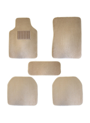 Car Mart Universal Car Mat Set, 5 Pieces, Beige